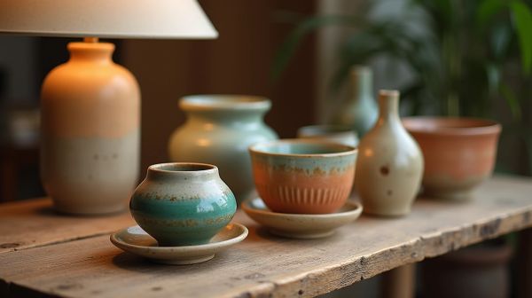 Sélectionner des objets en céramique uniques et artisanaux
