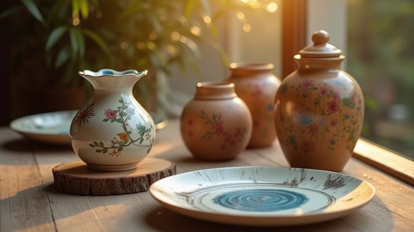 Sélectionner des objets en céramique uniques et artisanaux